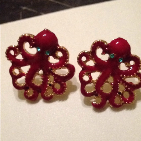 Betsey Johnson Jewelry - Octopus earrings pierced